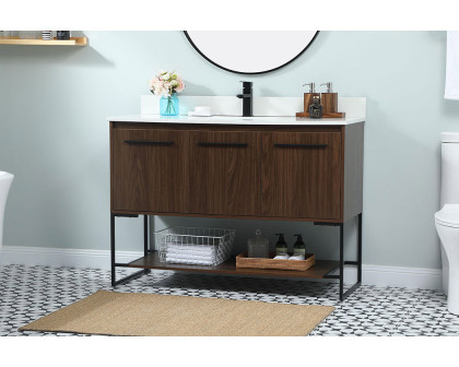 Elegant Bathroom Vanity - Walnut (VF42548MWT-BS)