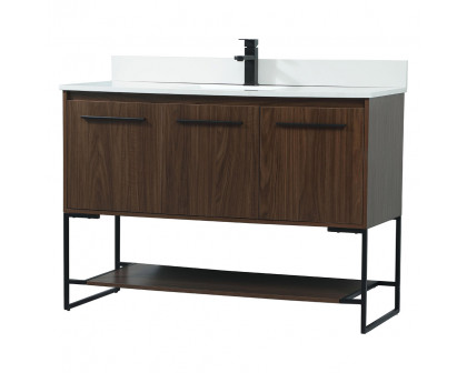 Elegant Bathroom Vanity - Walnut (VF42548MWT-BS)