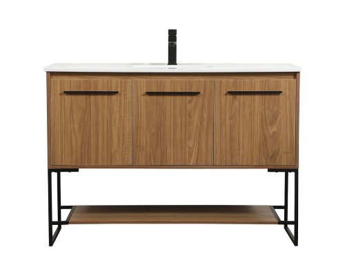 Elegant Bathroom Vanity - Walnut Brown (VF42548WB)