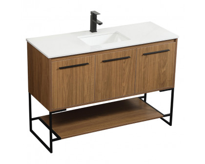 Elegant Bathroom Vanity - Walnut Brown (VF42548WB)