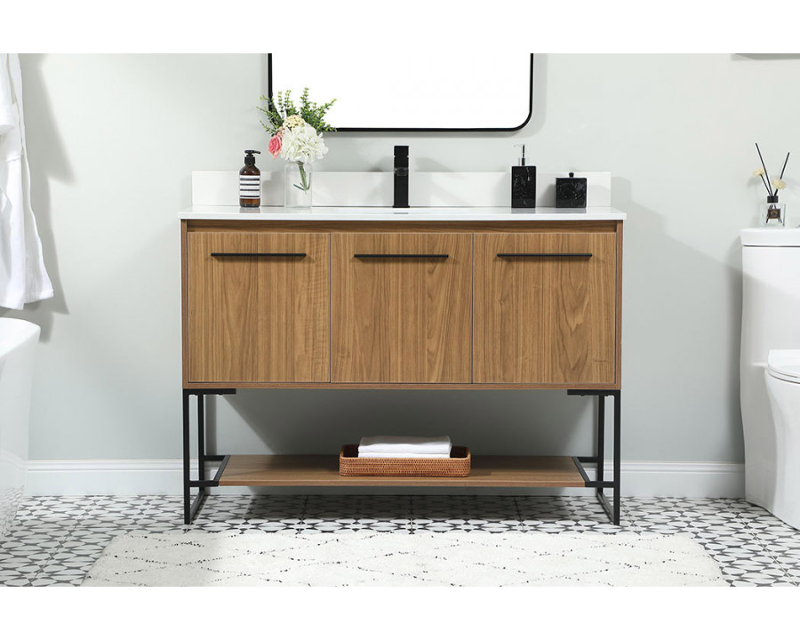 Elegant Bathroom Vanity - Walnut Brown (VF42548WB-BS)