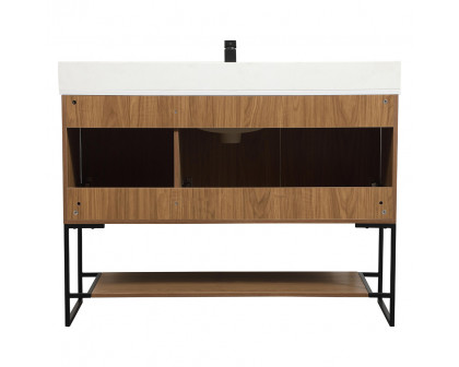 Elegant Bathroom Vanity - Walnut Brown (VF42548WB-BS)