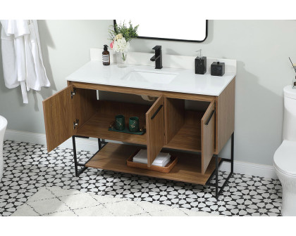 Elegant Bathroom Vanity - Walnut Brown (VF42548WB-BS)