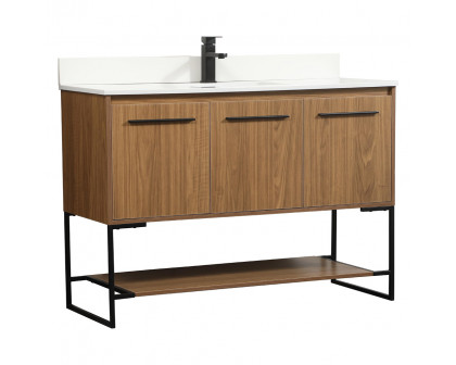 Elegant Bathroom Vanity - Walnut Brown (VF42548WB-BS)