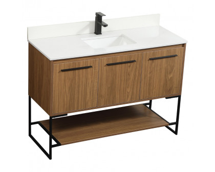 Elegant Bathroom Vanity - Walnut Brown (VF42548WB-BS)