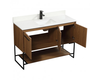 Elegant Bathroom Vanity - Walnut Brown (VF42548WB-BS)