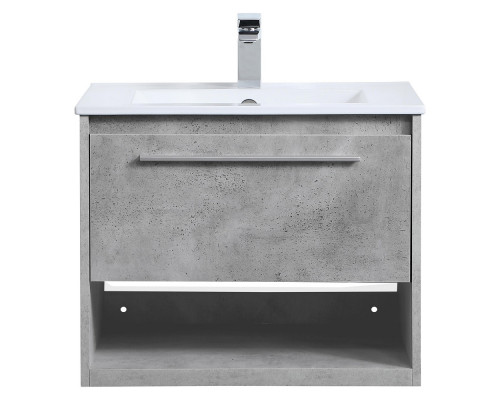 Elegant Bathroom Vanity - Concrete Gray, L 24" (VF43024CG)