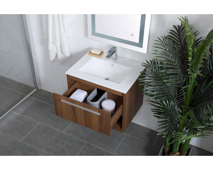 Elegant Bathroom Vanity - Walnut Brown, L 24" (VF43024WB)