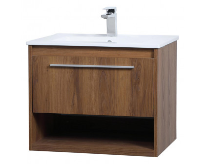 Elegant Bathroom Vanity - Walnut Brown, L 24" (VF43024WB)