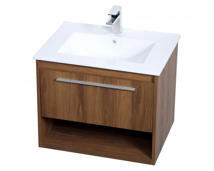 Elegant Bathroom Vanity - Walnut Brown, L 24" (VF43024WB)