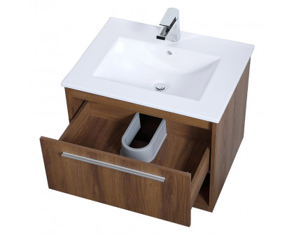 Elegant Bathroom Vanity - Walnut Brown, L 24" (VF43024WB)