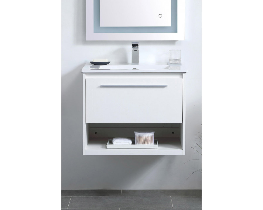 Elegant Bathroom Vanity - White, L 24" (VF43024WH)