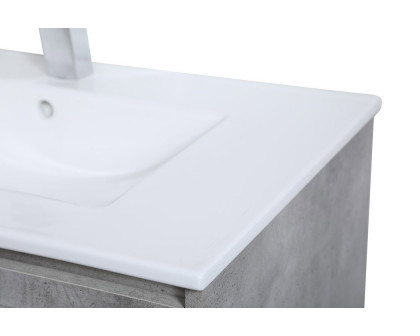 Elegant Bathroom Vanity - Concrete Gray, L 30" (VF43030CG)