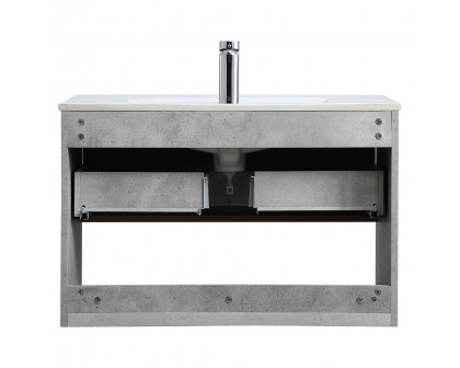 Elegant Bathroom Vanity - Concrete Gray, L 30" (VF43030CG)