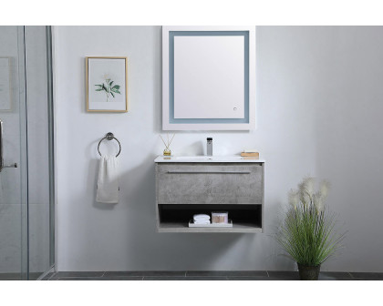 Elegant Bathroom Vanity - Concrete Gray, L 30" (VF43030CG)