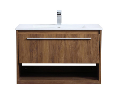 Elegant Bathroom Vanity - Walnut Brown, L 30" (VF43030WB)