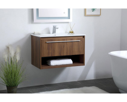 Elegant Bathroom Vanity - Walnut Brown, L 30" (VF43030WB)