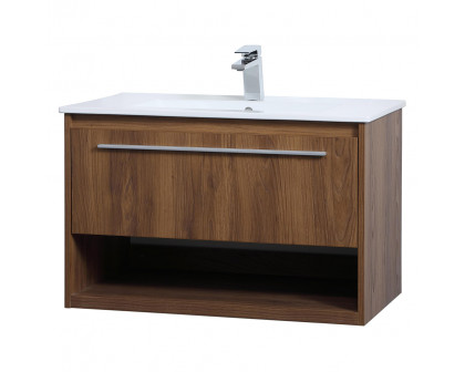 Elegant Bathroom Vanity - Walnut Brown, L 30" (VF43030WB)