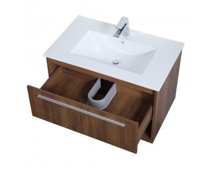 Elegant Bathroom Vanity - Walnut Brown, L 30" (VF43030WB)