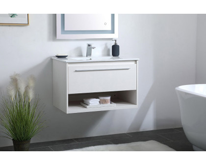 Elegant Bathroom Vanity - White, L 30" (VF43030WH)