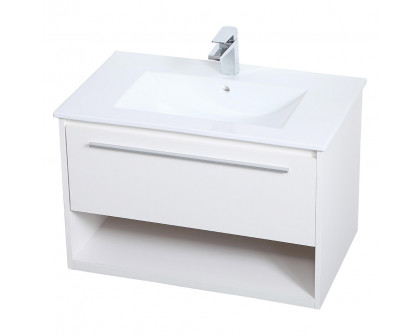 Elegant Bathroom Vanity - White, L 30" (VF43030WH)