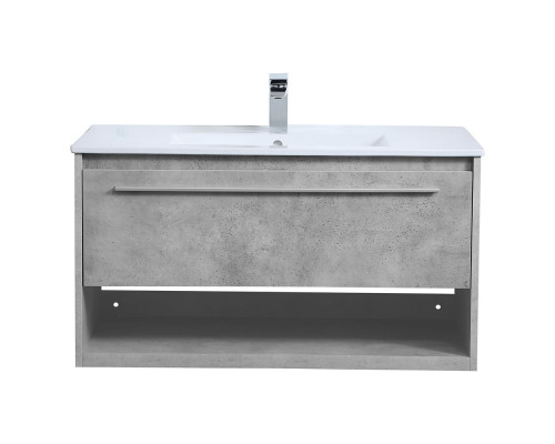 Elegant Bathroom Vanity - Concrete Gray, L 36" (VF43036CG)