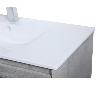 Elegant Bathroom Vanity - Concrete Gray, L 36" (VF43036CG)