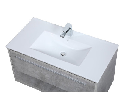 Elegant Bathroom Vanity - Concrete Gray, L 36" (VF43036CG)