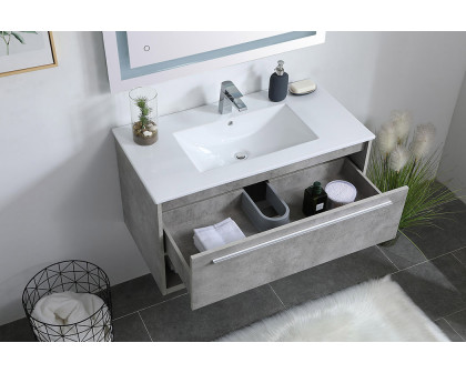 Elegant Bathroom Vanity - Concrete Gray, L 36" (VF43036CG)