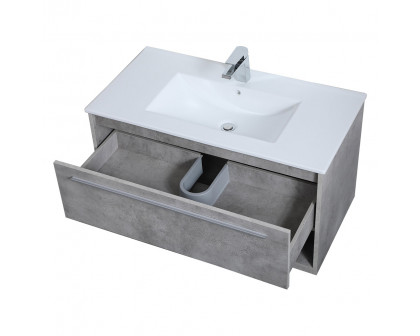 Elegant Bathroom Vanity - Concrete Gray, L 36" (VF43036CG)