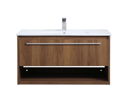 Elegant Bathroom Vanity - Walnut Brown, L 36" (VF43036WB)