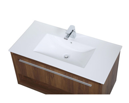 Elegant Bathroom Vanity - Walnut Brown, L 36" (VF43036WB)