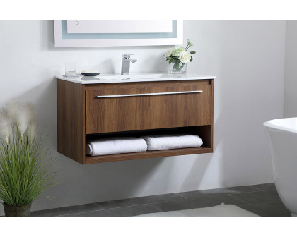 Elegant Bathroom Vanity - Walnut Brown, L 36" (VF43036WB)