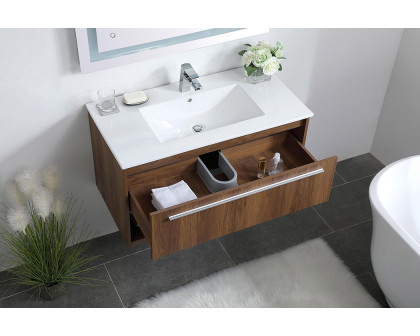 Elegant Bathroom Vanity - Walnut Brown, L 36" (VF43036WB)