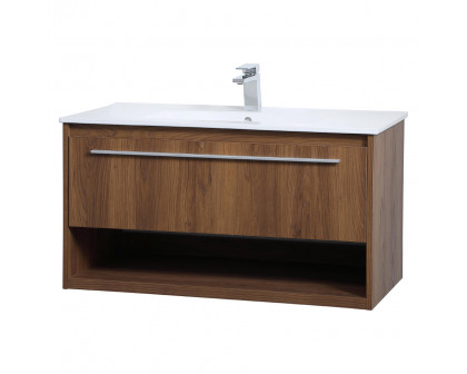 Elegant Bathroom Vanity - Walnut Brown, L 36" (VF43036WB)