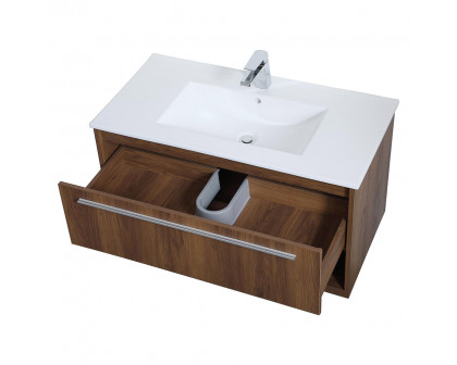 Elegant Bathroom Vanity - Walnut Brown, L 36" (VF43036WB)