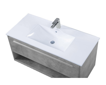 Elegant Bathroom Vanity - Concrete Gray, L 40" (VF43040CG)