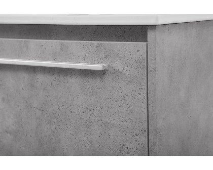 Elegant Bathroom Vanity - Concrete Gray, L 40" (VF43040CG)