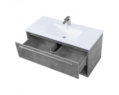 Elegant Bathroom Vanity - Concrete Gray, L 40" (VF43040CG)