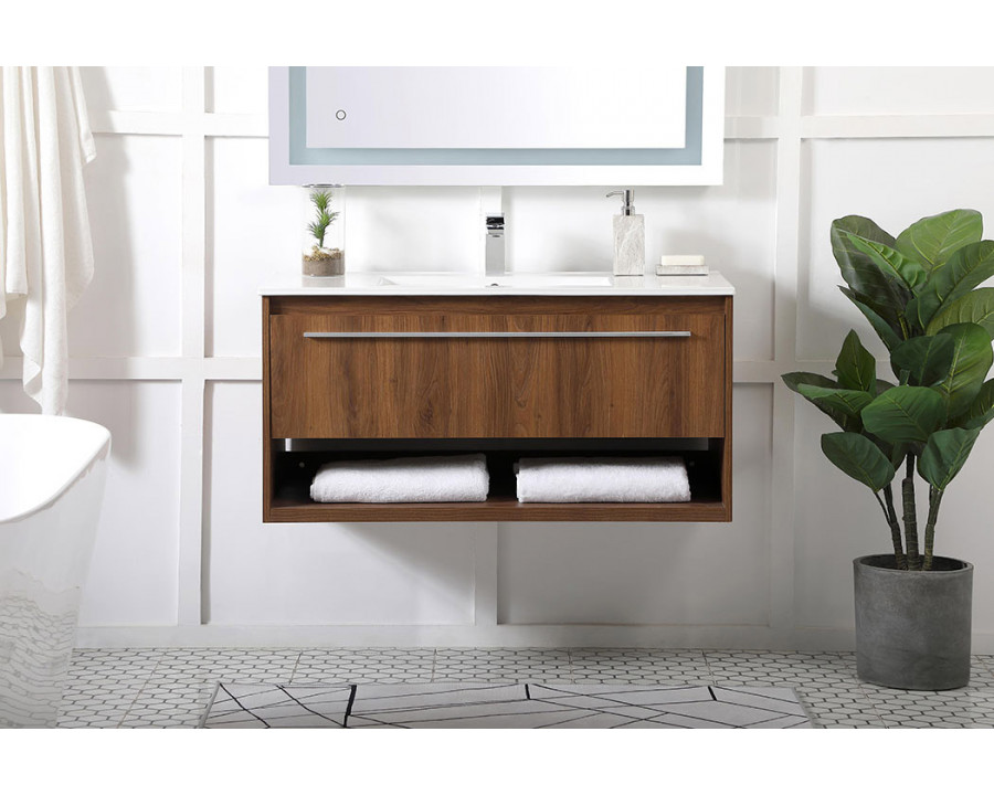 Elegant Bathroom Vanity - Walnut Brown, L 40" (VF43040WB)