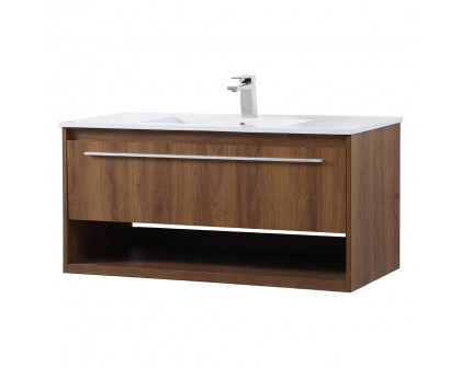 Elegant Bathroom Vanity - Walnut Brown, L 40" (VF43040WB)