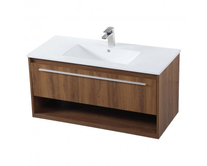 Elegant Bathroom Vanity - Walnut Brown, L 40" (VF43040WB)