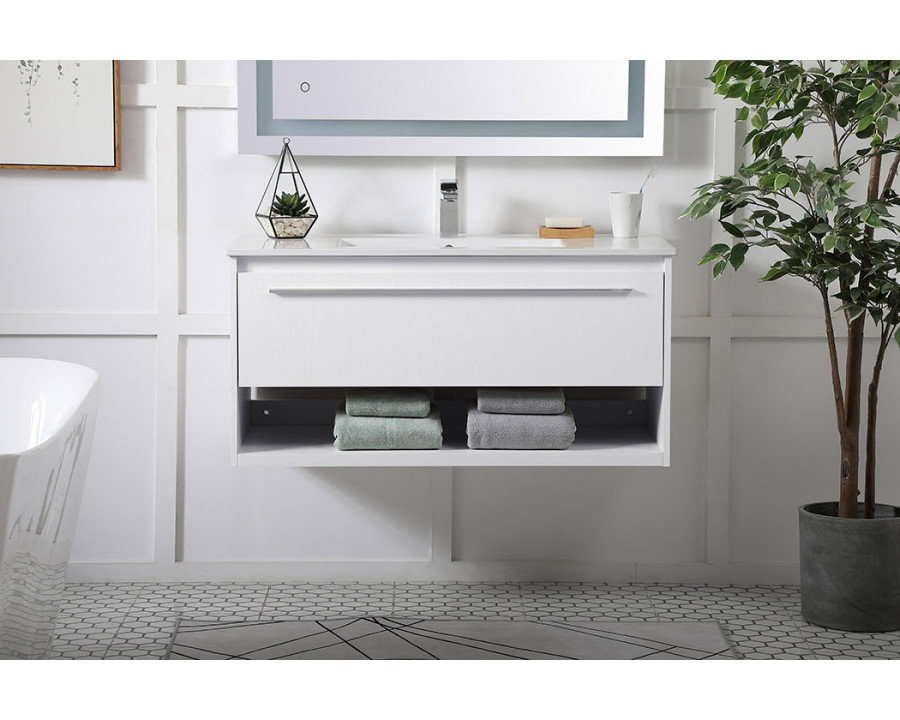 Elegant Bathroom Vanity - White, L 40" (VF43040WH)