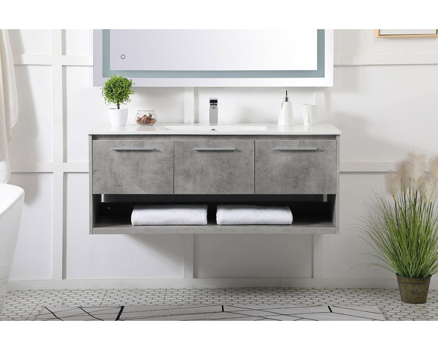 Elegant Bathroom Vanity - Concrete Gray (VF43048CG)