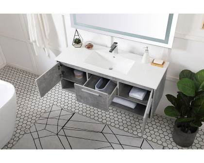 Elegant Bathroom Vanity - Concrete Gray (VF43048CG)