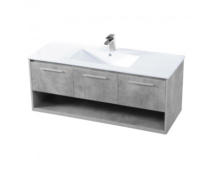 Elegant Bathroom Vanity - Concrete Gray (VF43048CG)