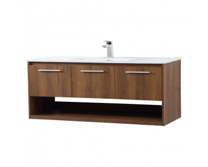 Elegant Bathroom Vanity - Walnut Brown (VF43048WB)