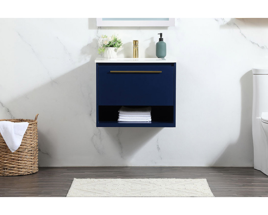 Elegant Bathroom Vanity - Blue (VF43524MBL)