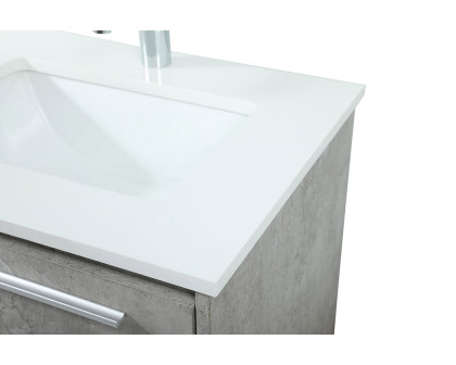 Elegant Bathroom Vanity - Concrete Gray (VF43524MCG)