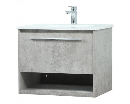 Elegant Bathroom Vanity - Concrete Gray (VF43524MCG)